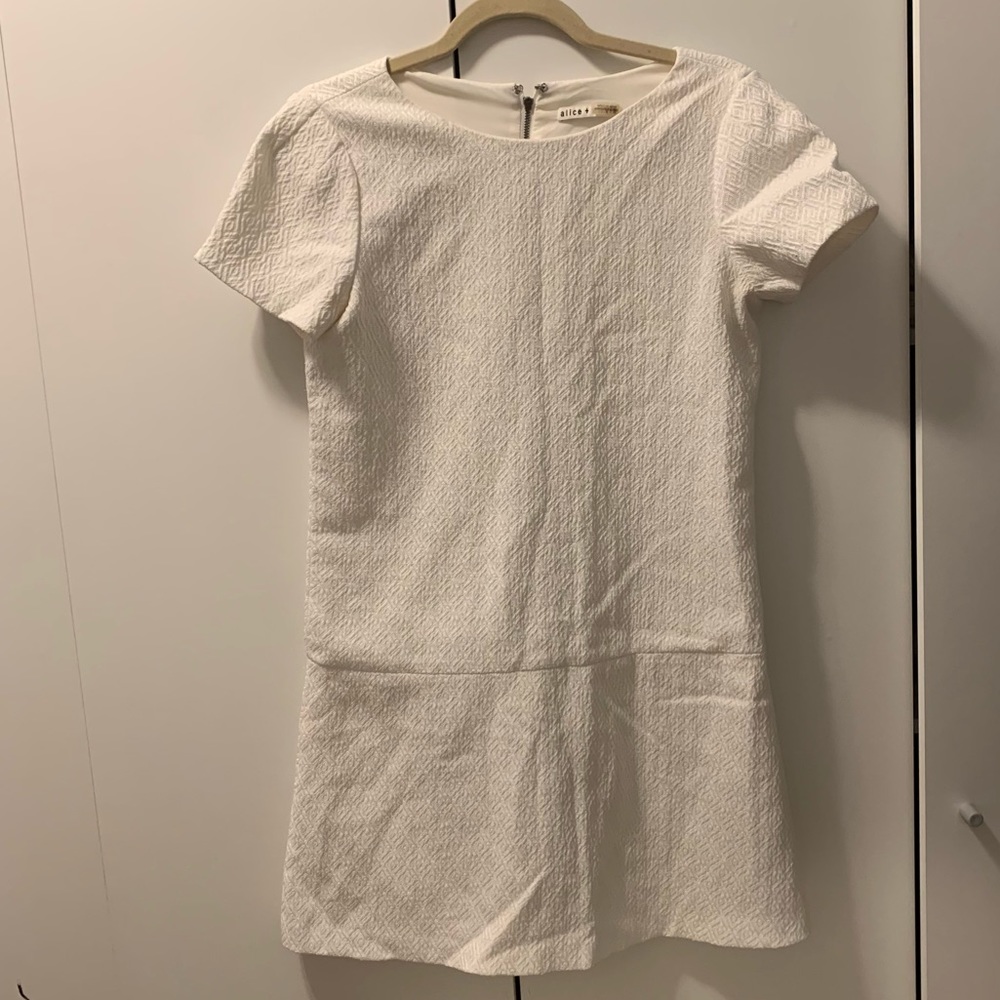 Alice & Olivia white mini dress